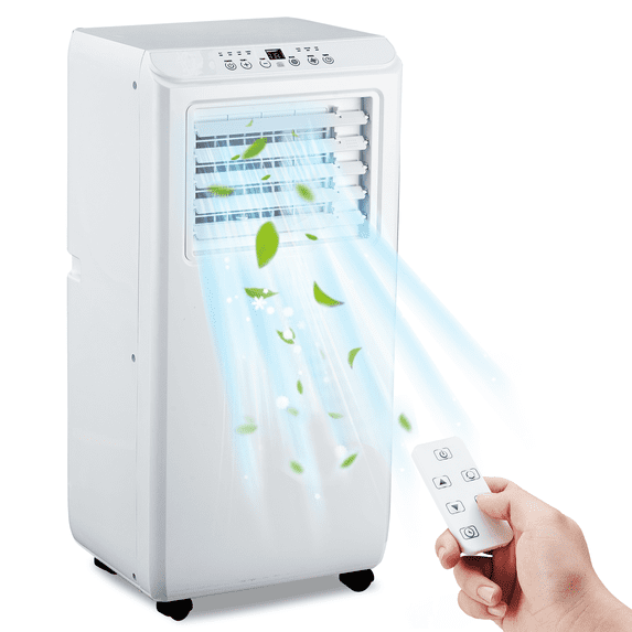 Trilenars 10000 BTU Portable Air Conditioning, 3-in-1 Freestanting Air Conditioning, Refrigeration, Dehumidifier and Fan Modes, with Remote Control, Remote Control and 24-Hour Timed Sleep Mode