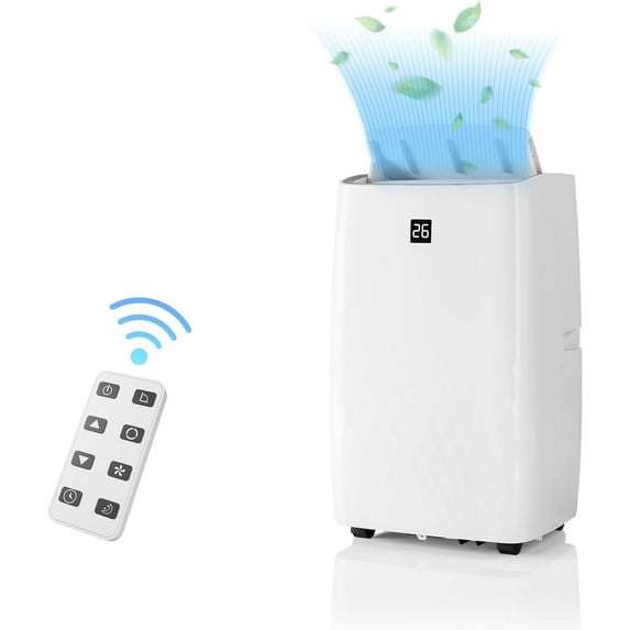 Trilenars 12,000 BTU Portable Air Conditioner for Rooms up to 550 Sq.Ft,White