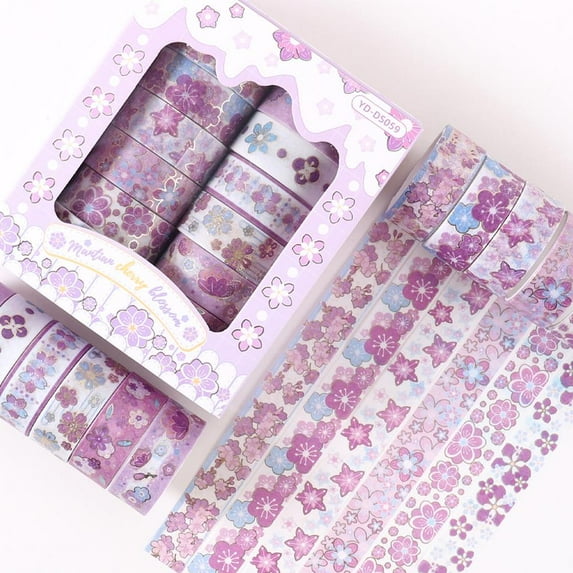 Trilenars 12 Rolls Washi Tape Set, Decorative Masking DIY Tape, Hot Stamping Washi Tape For Arts DIY Crafts Journal Supplies Scrapbook Card Gift Wrapping