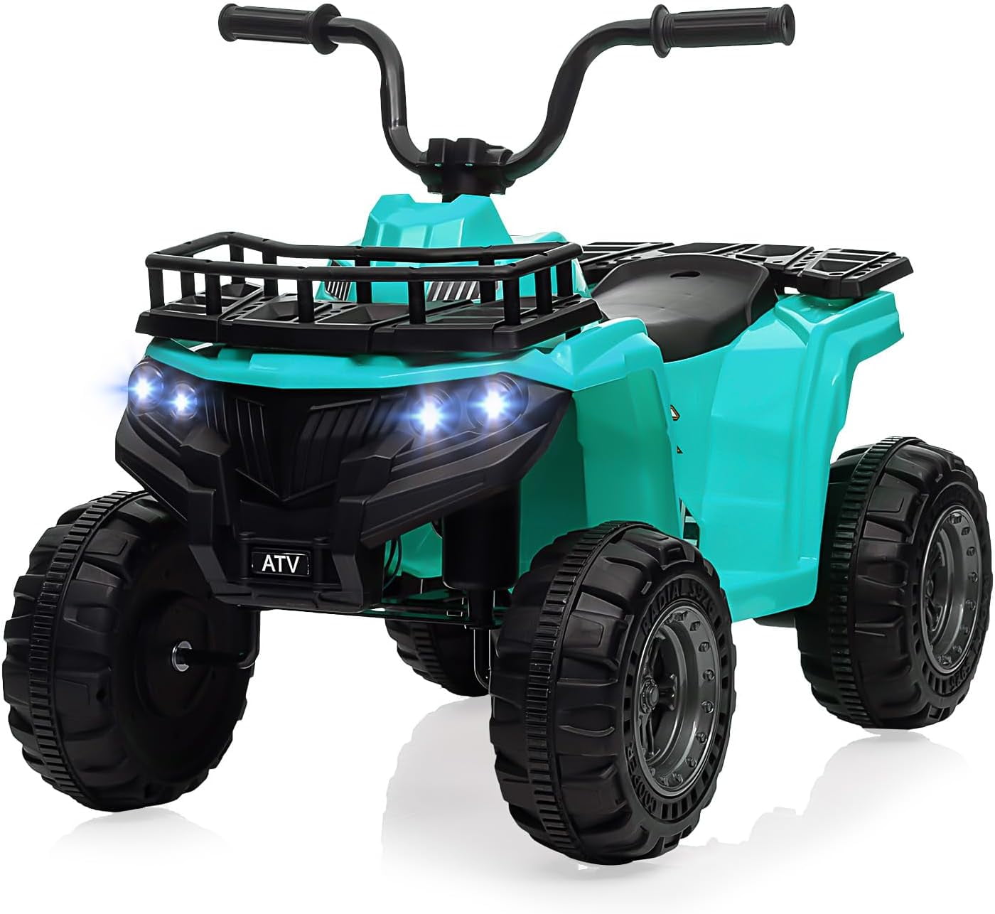 Trilenars 12V ATV Electric 4 Wheeler in Apple Green with Music,Apple Green