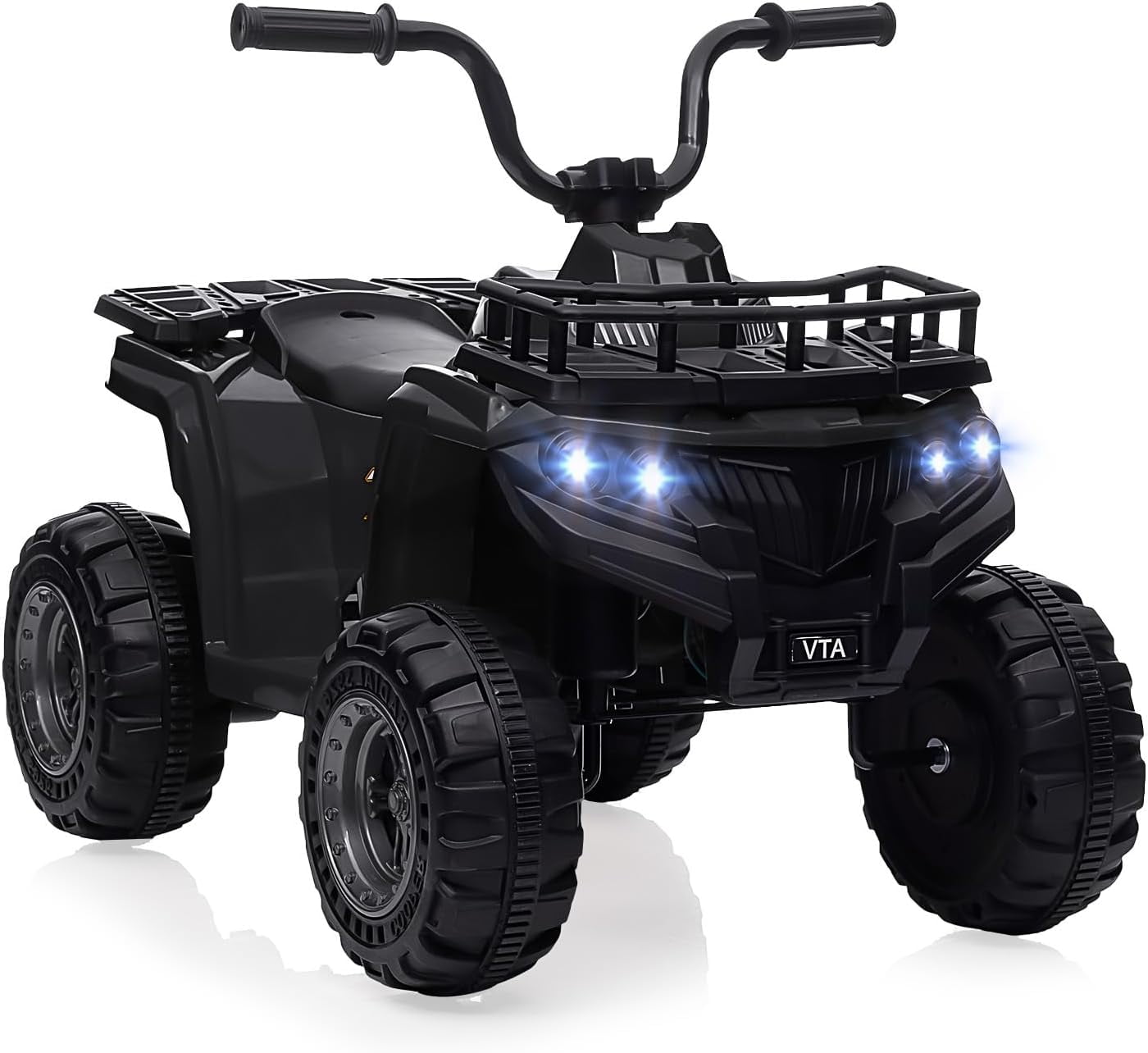 Trilenars 12V ATV Electric 4 Wheeler in Black with High/Low Speed,Black