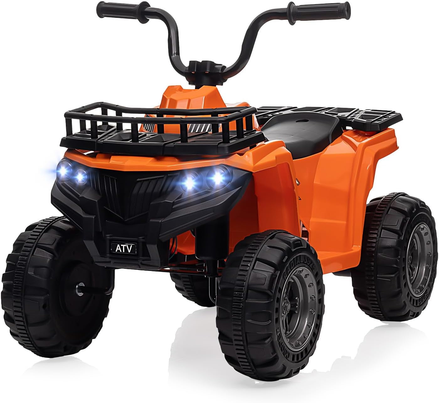 Trilenars 12V ATV Electric 4 Wheeler in Orange with Max 1.8MPH,Orange