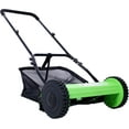thumbnail image 1 of Trilenars 14-inch Manual Lawn Mower, Walk-Behind Mower, Adjustable Height with Removable Grass Collector,Push Reel Lawn Mower,Manual Reel Mower, Dual Wheel Mower Sweeper,Green, 1 of 5