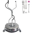 thumbnail image 1 of Trilenars 20inch Pressure Washer Surface Cleaner with 4 Wheels - Stainless Steel Dual Handle Surface Cleaner 4600 Max PSI,3/8inch Connector & 1/4inch Adapter for Floor Driveway,Silve, 1 of 8