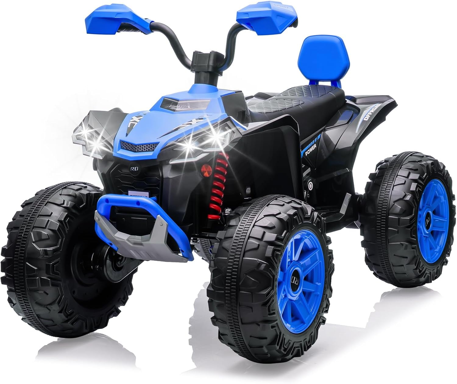 Trilenars 24v 2 Seater Ride on ATV Car in Blue with Music,Blue