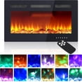 thumbnail image 1 of Trilenars 30 Inch Wall Mounted Electric Fireplace - Remote Control,Quiet Operation,Timer,Touch Screen,12 Adjustable Flame Colors & Brightness,120v/1500w Heater for Home,Black, 1 of 8
