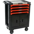 thumbnail image 1 of Trilenars 4-Drawer Rolling Tool Cart with Wheels,Metal Tool Storage Cabinets ,Large Capacity Heavy-Duty Secure Locking System Smooth Drawer Operation Tool Organizer Box,Black, 1 of 6