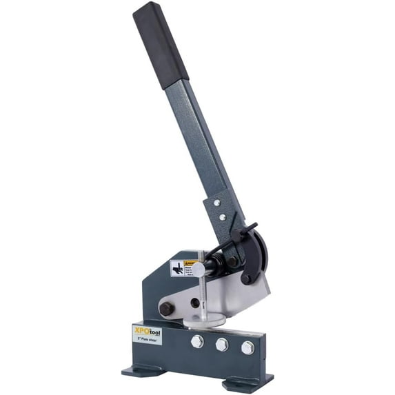 Trilenars 5-Inch Sheet Metal Plate Shear, Cutter Tool, High Precision Manual Hand Plate Shear, Solid Construction Mounting Type Metal Shear,Gray