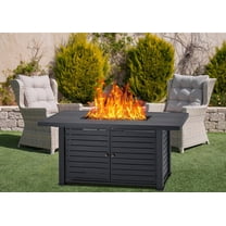Trilenars 52 Inch Propane Fire Pit Table,2-in-1 Outdoor Gas Fire Pit for Patio with 50,000 BTU,Rectangle Fire Table Coffee Dining Bar Table,Firepit for Outside Deck Backyard,Classic