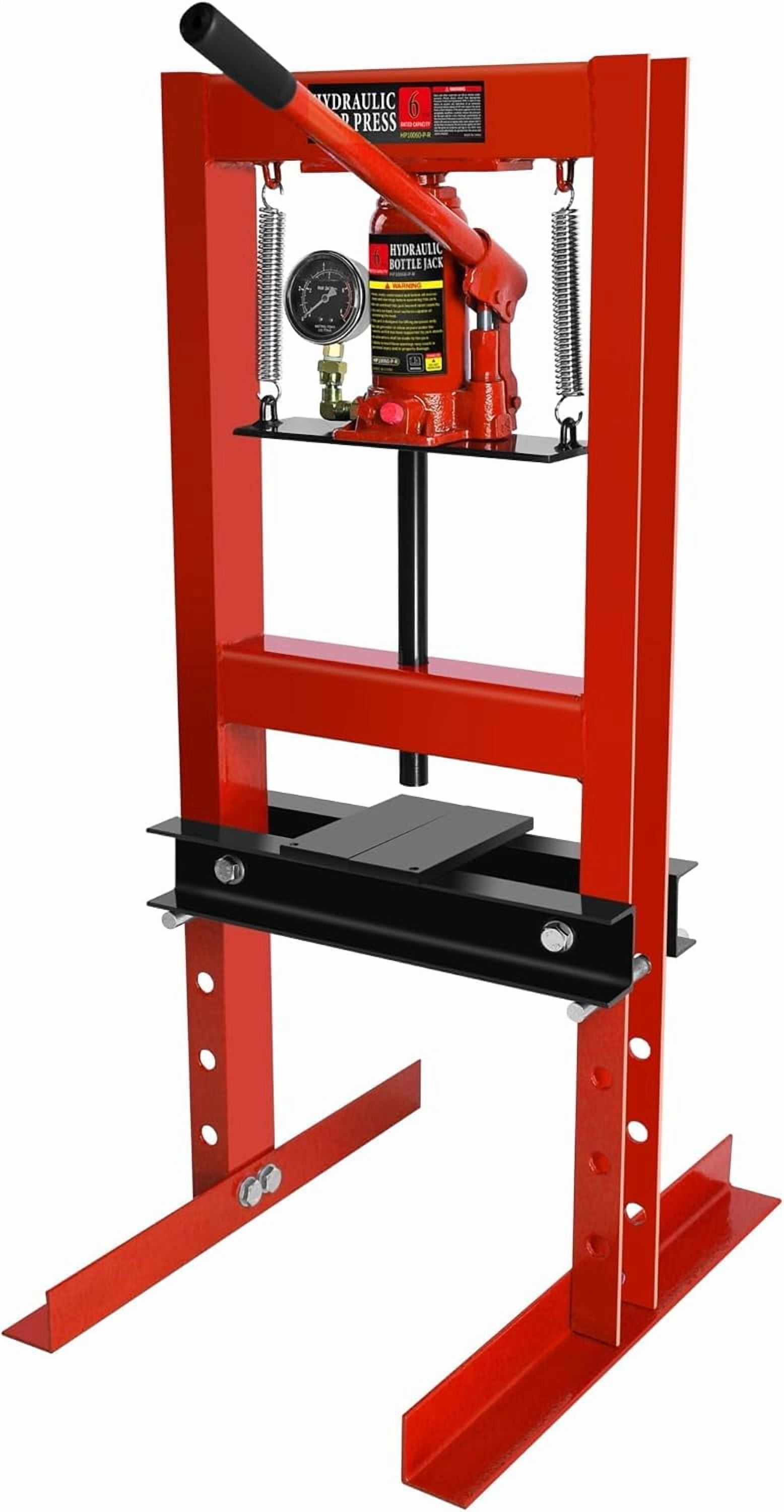 Trilenars 6T Hydraulic Shop Press with Pressure Gauge,Heavy-Duty ...