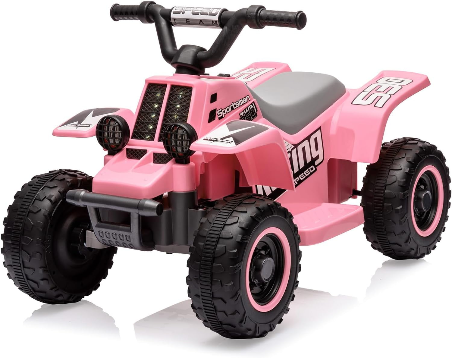 Trilenars 6V Ride On Car in Pink with Push-Button Accelerator,Pink