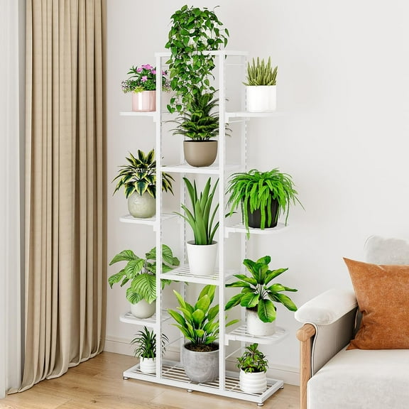 Trilenars 7-Layer Plant Stand Indoor,Tiered Plant Stand- for Plant Lovers and DIY Enthusiasts,Perfect for Living Room&Balcony,General Organization,White