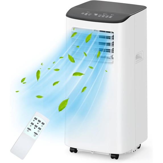 Trilenars 8,000 BTU Portable Air Conditioner with Fan for Home,Black Top Cover