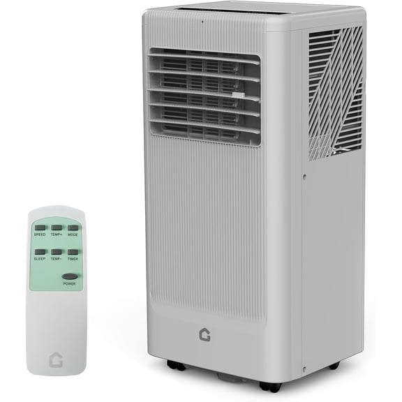 Trilenars 8000 BTU Portable AC Unit for Bedroom up to 350 Sq.Ft,Black&Grey Top Cover
