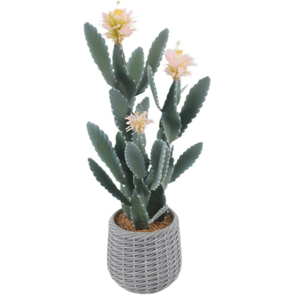Trilenars 90cm Tall Faux Cactus Plant In Pot, Realistic Lifelike Texture with Natural Sand Base, Artificial Desert Potted Plant for Home Office Foyer Porch Decor - Unique Housewarming Gift