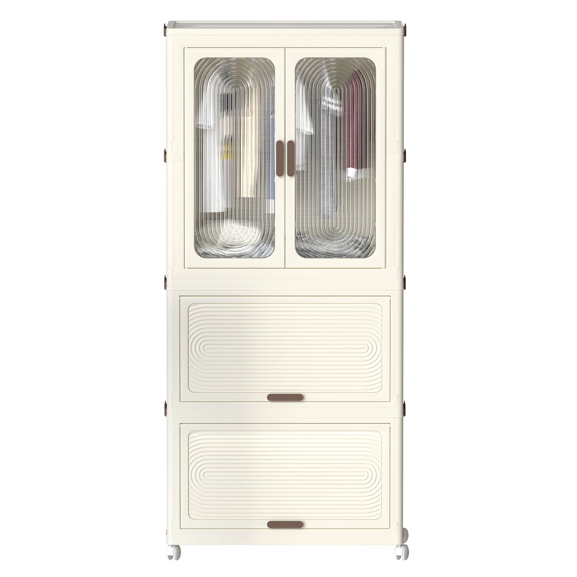 Trilenars Baby Wardrobe Closet with Magnetic Doors, 4 Cubes, Hanging ...