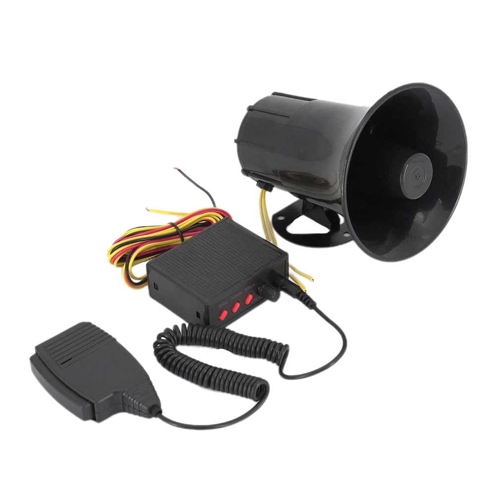 12V 30W 105dB Motorcycle Alarm Horn - 3 Tone Siren For Car, Bike, Moped With Easy Mounting