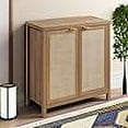 thumbnail image 1 of Trilenars Chipboard Rattan Side Cabinet with Doors,Sideboard Buffet Cabinet,Accent Cabinet for Living room,Kitchen Coffee Bar Cabinets, Cabinets, for Dining Room, Hallway, Kitchen, Living Room, 1 of 2