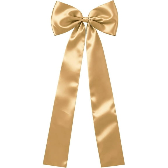 Trilenars Christmas Tree Topper Bow - Classic Gold Ribbon Bow for Xmas Tree Decor,Fireplace,Staircase Decorations,23.62 x 62.99(inches),Gold