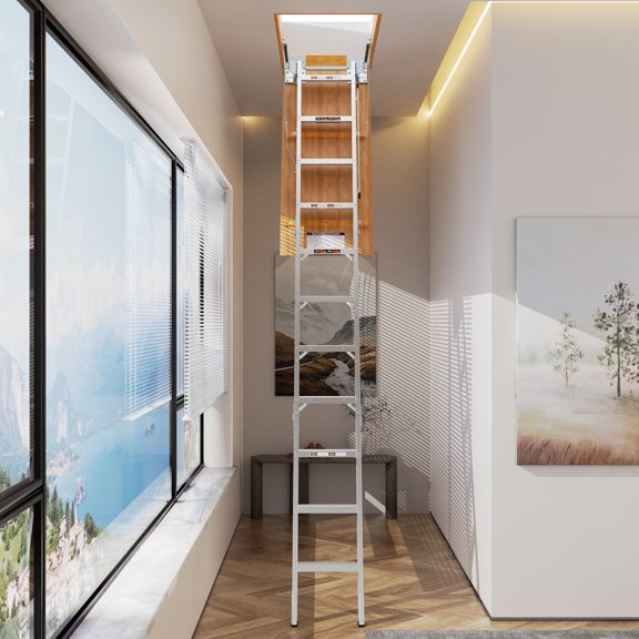 Mad Hornets Home Improvement: Wall Mounted 12 Steps Folding Ladder ...