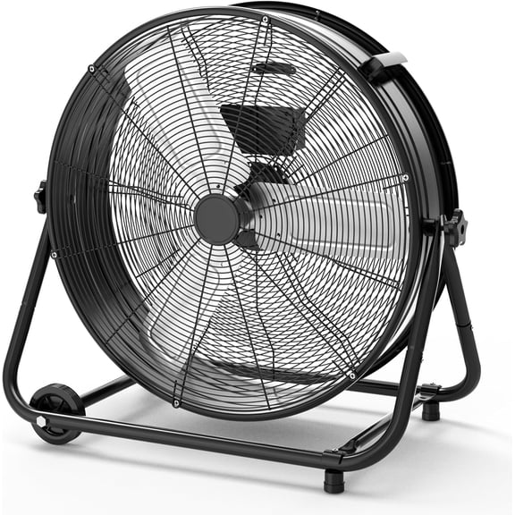 Trilenars Industrial Floor Fan 24 Inch for Warehouse,