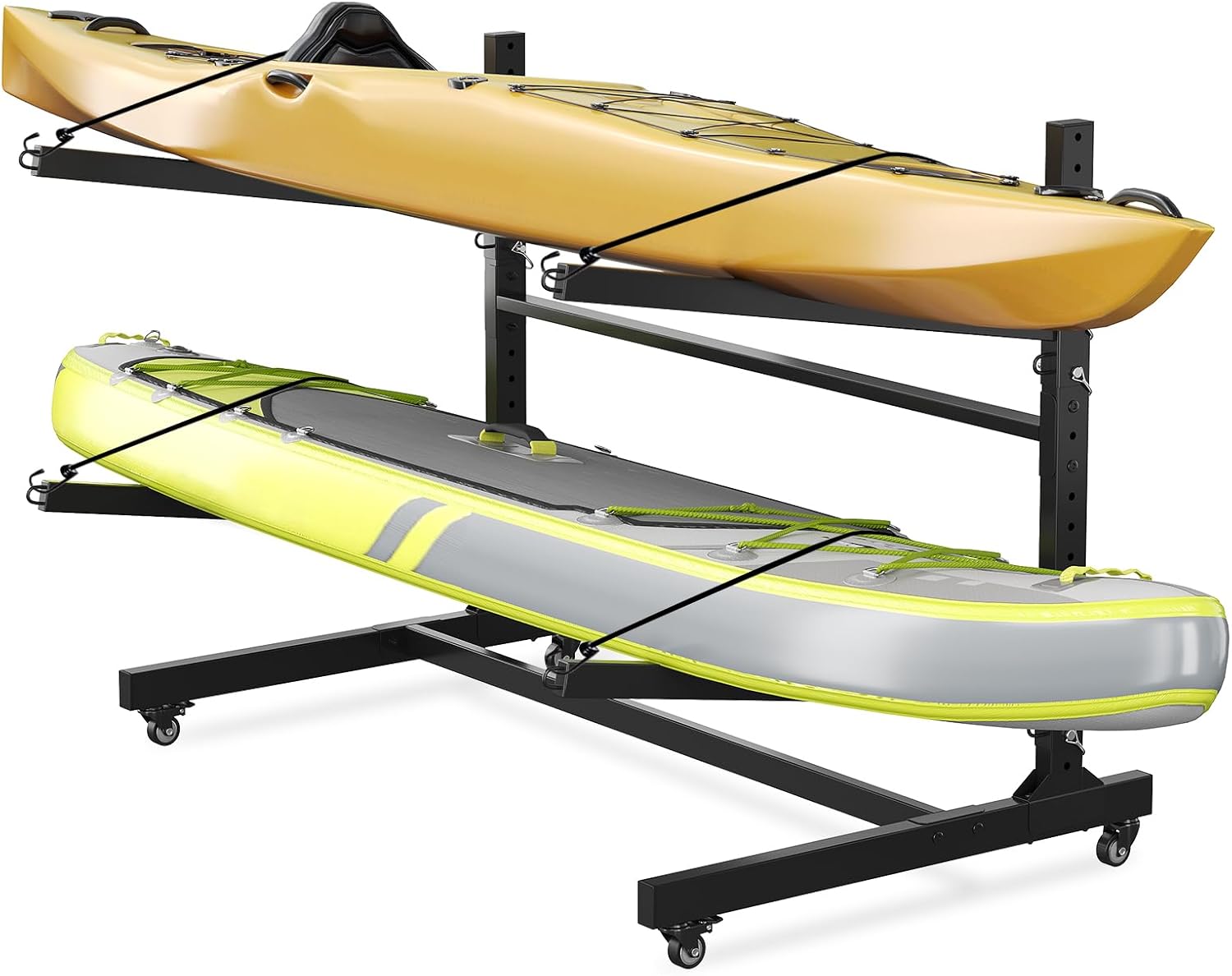 Trilenars Kayak Storage Rack for 2-6 Kayaks with Wheels,