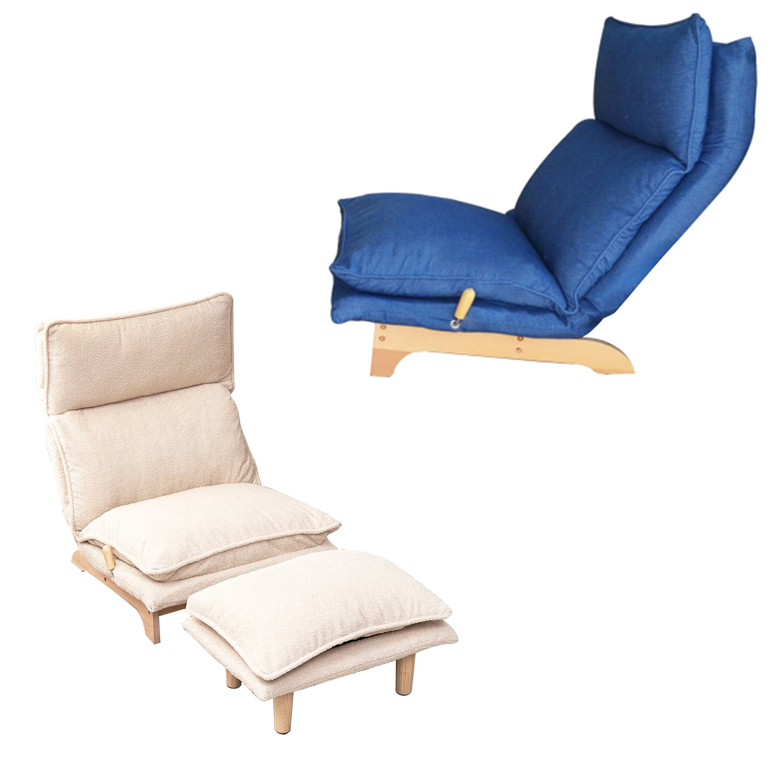 Trilenars Lazy Sofa Reclining Chair Balcony Leisure Single Sofa ...