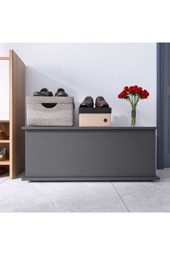 Lift Top Storage Chest Trunk Wood Toy Box Organizer With Safety Hinge Organizer 39.37 x 16.14 x 15.75in