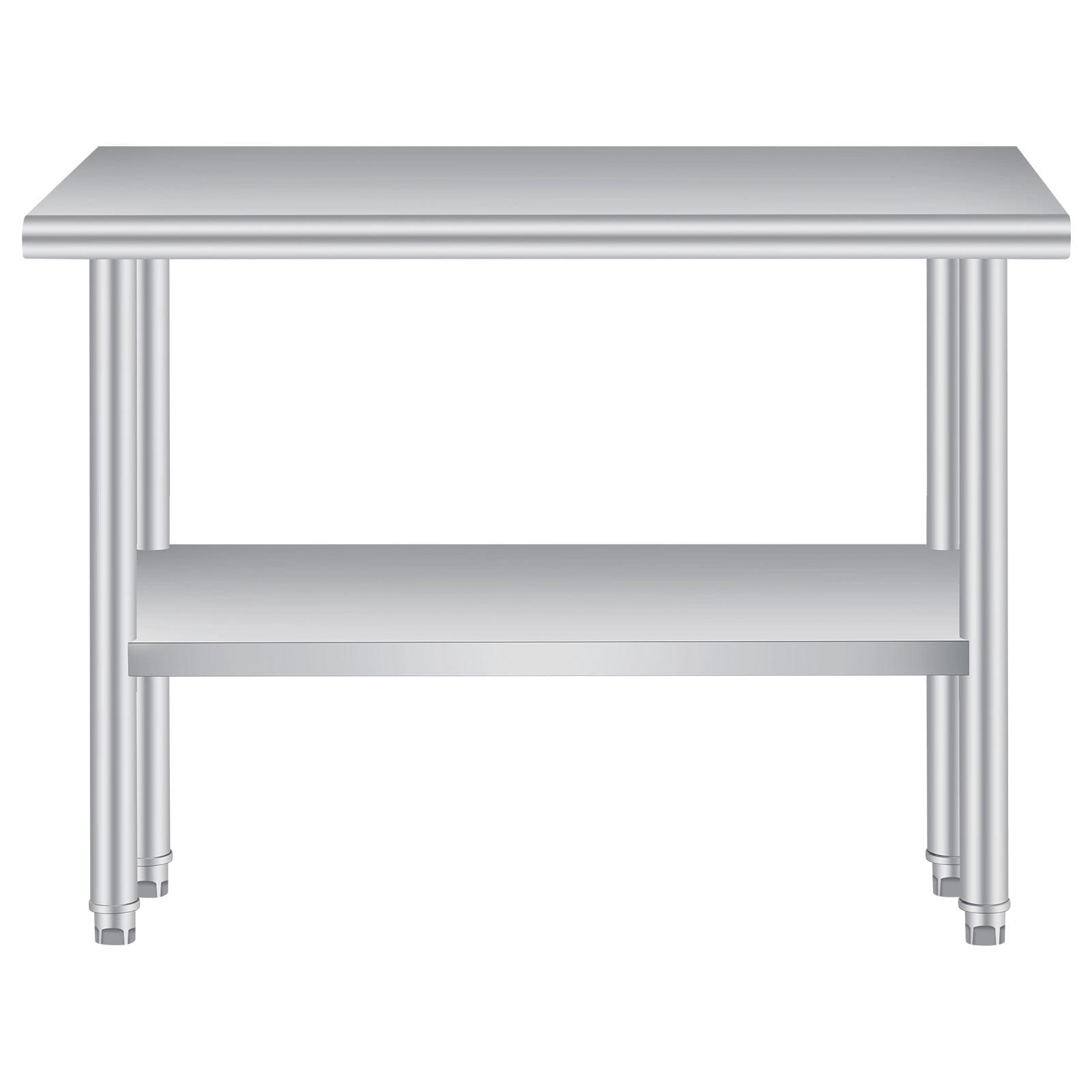 Trilenars Stainless Steel Outdoor Kitchen Prep Table – Commercial Work Table with Adjustable Undershelf, Backsplash, Lockable Casters, Easy-Clean for Restaurant, Patio, BBQ, Food Prep Storage
