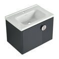 thumbnail image 1 of Trilenars Wall Mounted Floating Bathroom Vanity,24 Inch Small Space Modern Bathroom Furniture Vanity, Suitable for Small Bathrooms, with Sink and Soft Close Door, 1 of 9