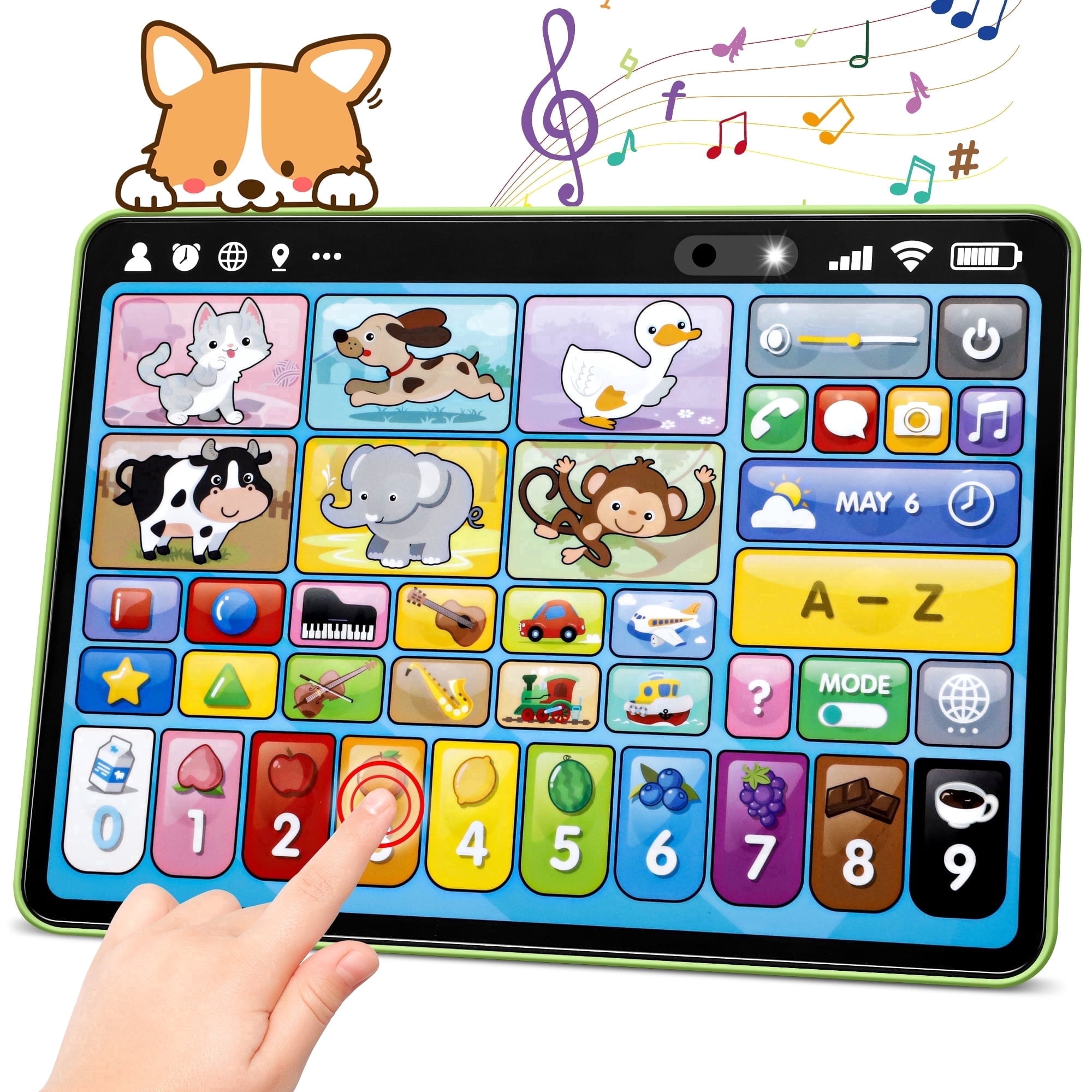 Trilingual Learning Toy Tablet with Music & Sound, Montessori Speech Musical Therapy Educational Toys
