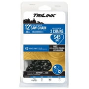 Trilink Saw Chain S45.043 - 12 2 Pack Replacement Chain for Chainsaw; 45 Drive Links;.043 Gauge Condition New