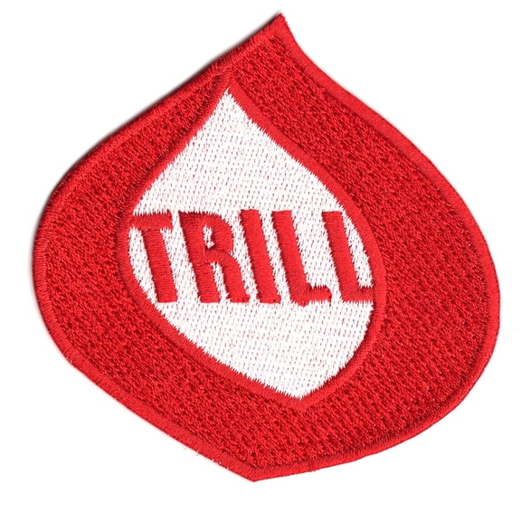Trill Red Flame Iron On Patch