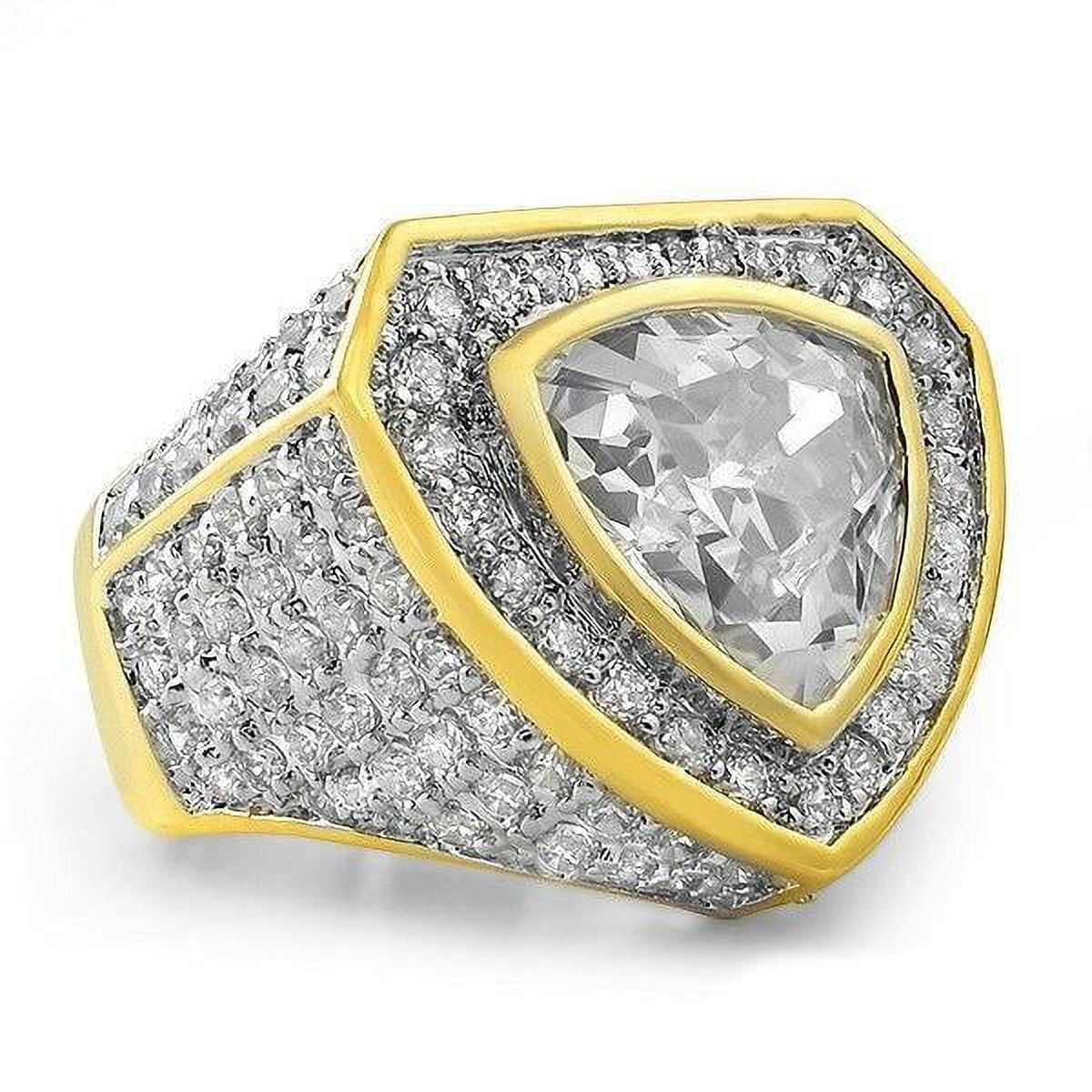 Trillion Custom Gold Bling Bling Ring - Walmart.com