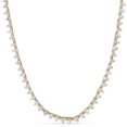 thumbnail image 1 of Trillion Cut CZ 4MM Bling Tennis Chain Rose Gold, 1 of 1