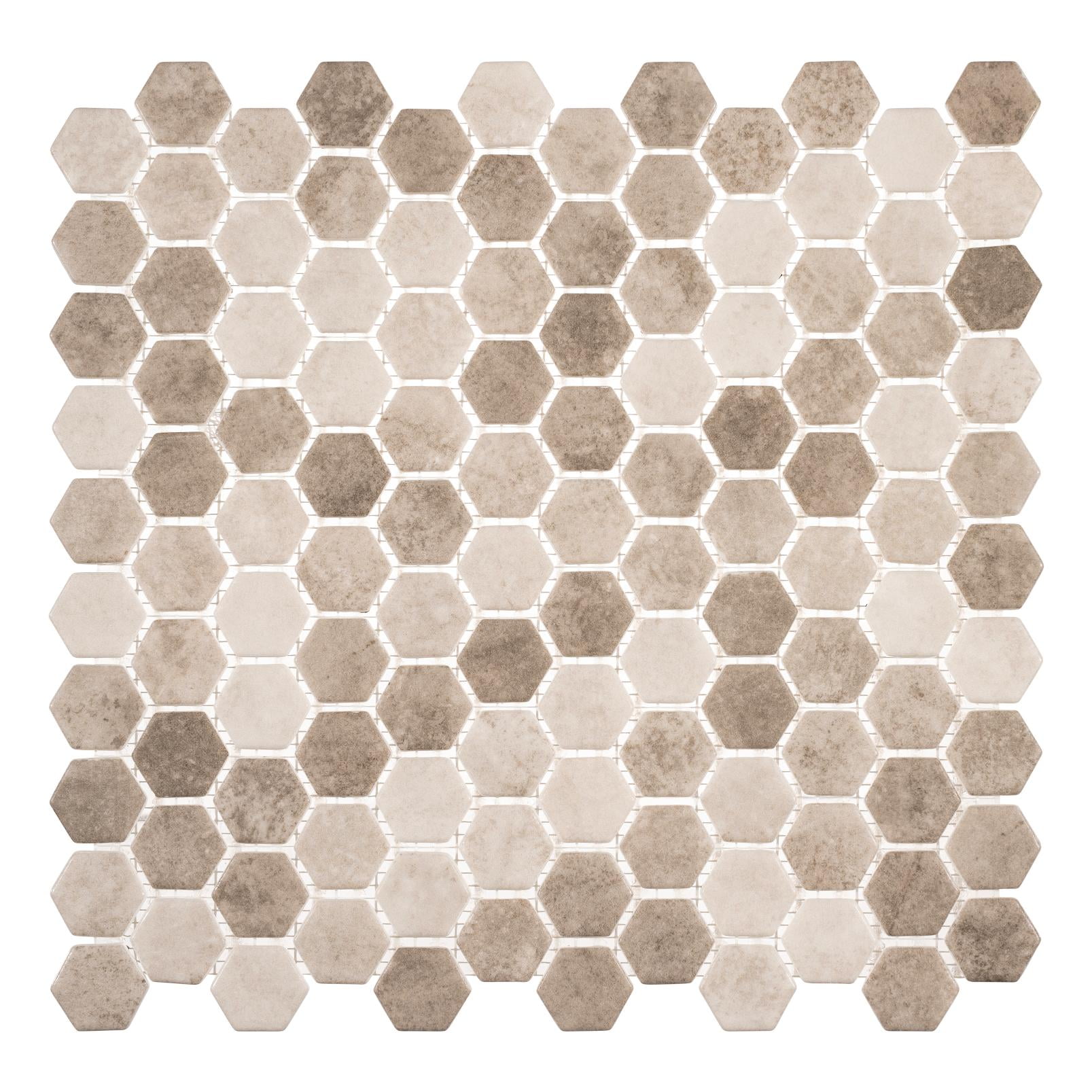 Trillion Matte Blue Glass Hexagon Mosaic Tile