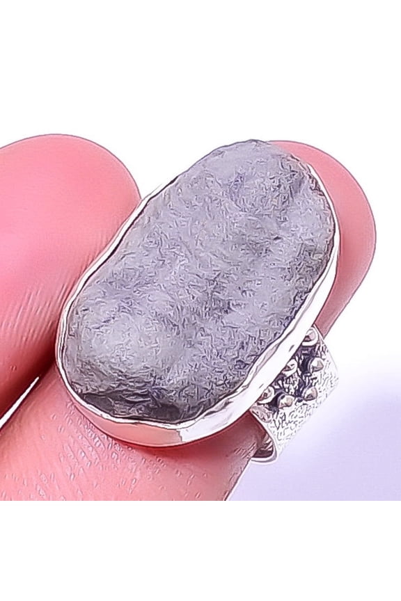 Trilobite Fossil Gemstone Handmade Gemstone 925 Silver Plated Ring s.8.5 A338, Valentine's Day Gift, Birthday Gift, Beautiful Jewelry For Woman