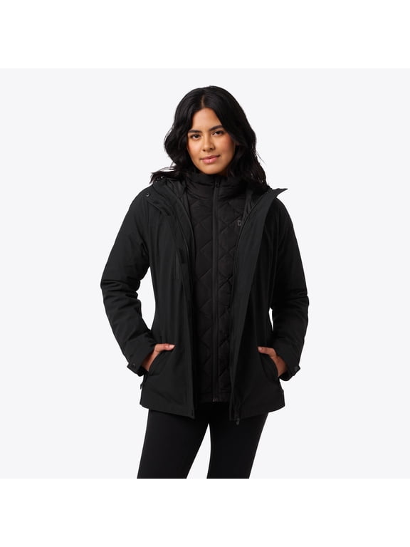 Trilogy 3-in-1 Heated Jacket for Women, 4 Heat Zones, Taped Seam Water-Resistant Shell, YKK Zippers