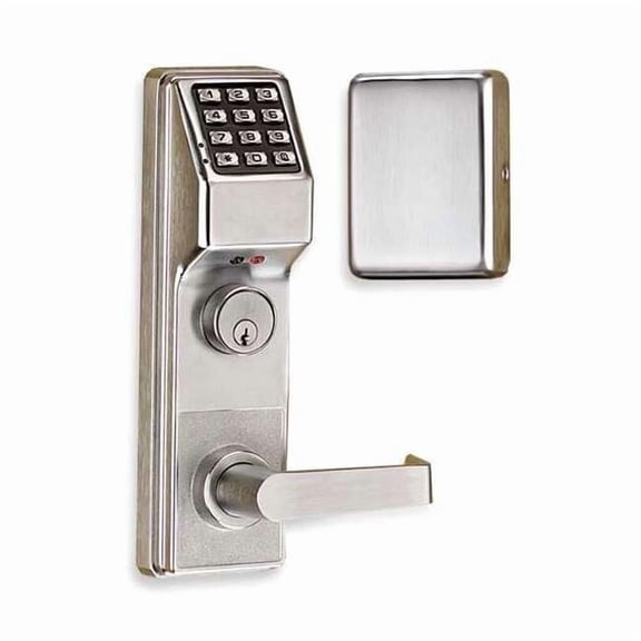 Trilogy Electronic Lock,Brushed Chrome,12 Button ETDLS1G/26DV99