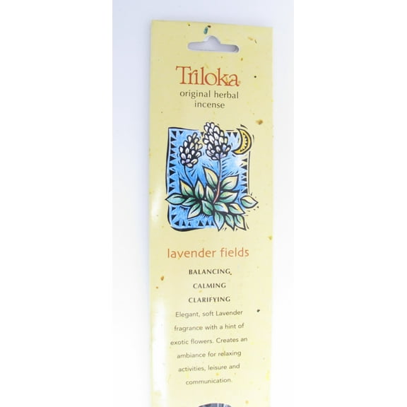 Triloka Herbal Incense Sticks, 10 sticks, Lavender Fields