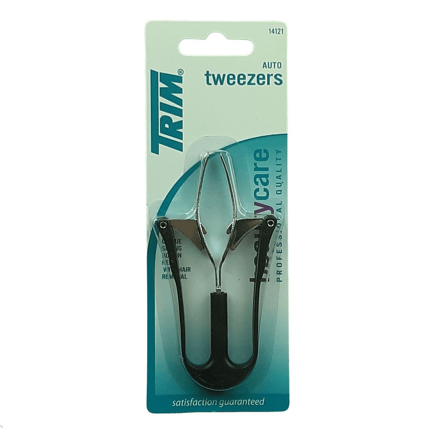 Trim Slanted Tip Stainless Steel Tweezers, Silver