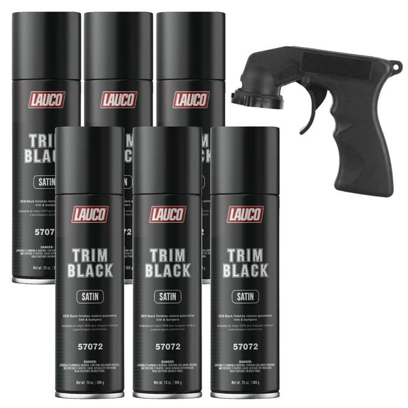 Trim Black Satin Aerosol 13 oz. Quantity: 6 Pack With Gun