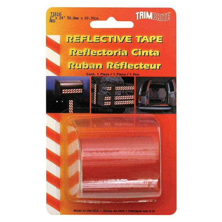 Trim Brite T1816 Reflective Tape, 2 x 24, Red
