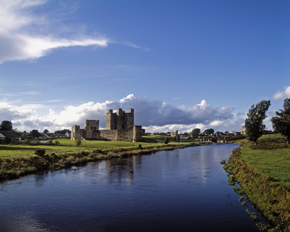 Trim Castle On The River Boyne County Meath Republic Of Ireland Canvas Art - The Irish Image Collection Design Pics (16 x 12)