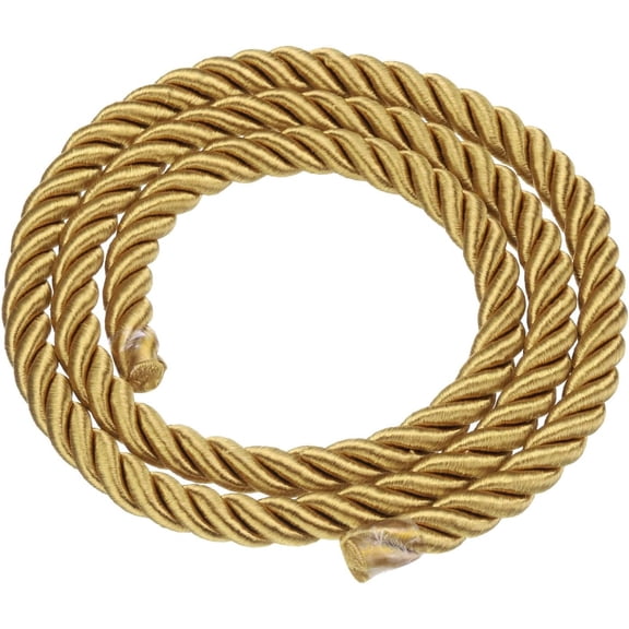 Trim Cord Rope, 10mm/ 1 Yards Nylon Twisted Rope Thread String Braid [for Sewing Home Decor Crafts] - 0.4 Inch/Golden