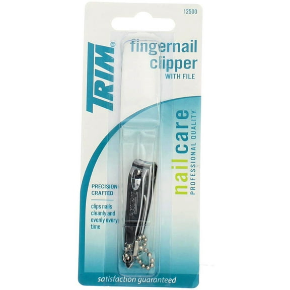 Trim Fingernail Clipper With File 1 ea (Pack of 4)