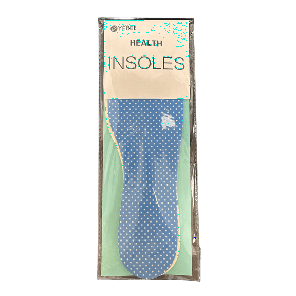 Trim to Fit Cushioned Insoles, Stylish, Supportive Shoe Inserts with Cut to Size Design for Custom Fit, All Day Comfort, Add Personality, Comfort to Any Shoe, Size Guide Included on Bottom, Blue