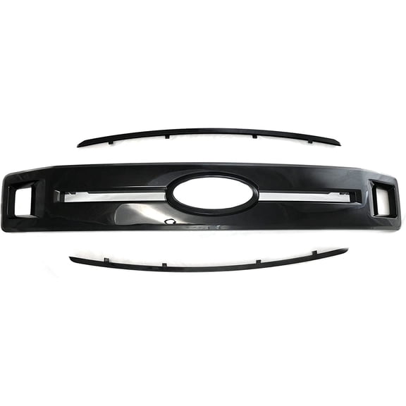 Trim Illusion ABS6515BLK Gloss Black Grille Overlay Insert Accessory Compatible with 2018-2020 Ford F-150-3 Piece