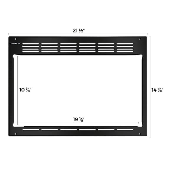 Contoure RV-TRIM9B Microwave Oven Trim Kit 21-1/2In W x 14-7/8In H Black