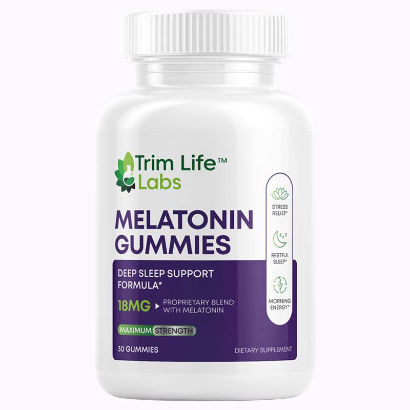 Trim Life Labs Melatonin Gummies 180MG, 30 Gummies, Deep Sleep Support